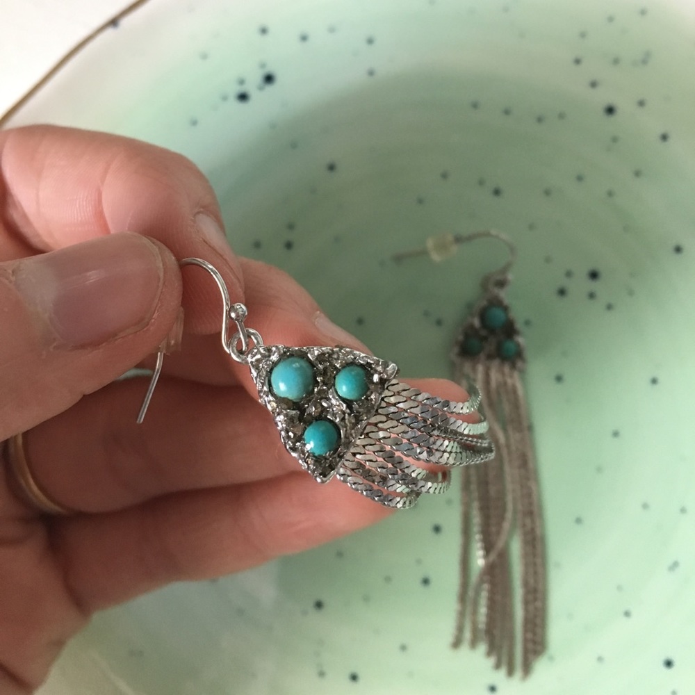 Turquoise Dangly Earrings